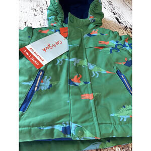 Cat and Jack Kids 3-in-1‎ All-Weather Dinosaur Print Jacket size 12 months